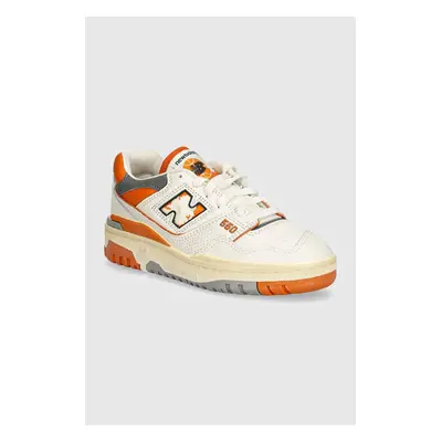 Kožené sneakers boty New Balance 550 bílá barva, BB550VTF