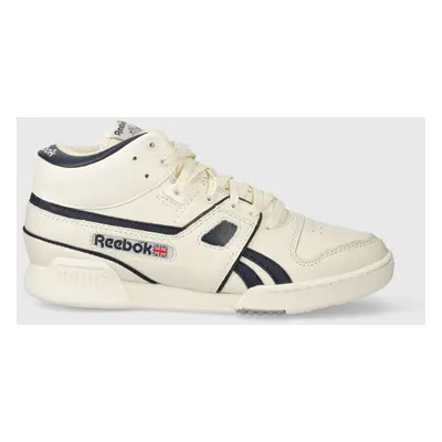 Kožené sneakers boty Reebok béžová barva