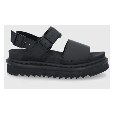 Kožené sandály Dr. Martens Voss dámské, černá barva, na platformě, DM23802001.Voss-Black