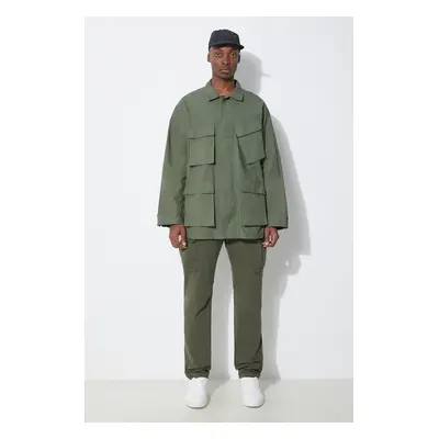 Bavlněná bunda Engineered Garments BDU zelená barva, oversize, OR174.CT010