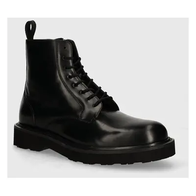 Kožené boty Kenzo Ukio Lace Up Boots pánské, černá barva, FE65BT110L52.99