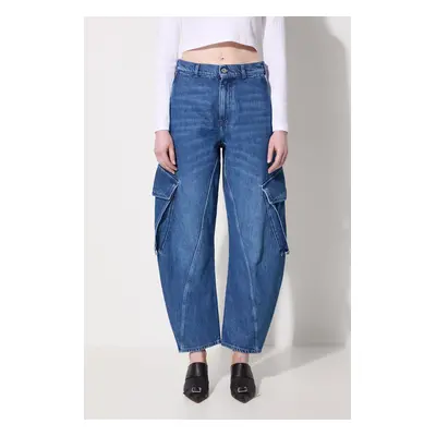 Džíny JW Anderson Twisted Cargo Jeans dámské, high waist, DT0091.PG1560.800