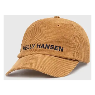 Manšestrová kšiltovka Helly Hansen Graphic Cap zelená barva, s aplikací