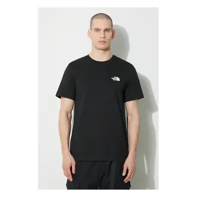 Tričko The North Face M S/S Simple Dome Tee černá barva, s potiskem, NF0A87NGJK31