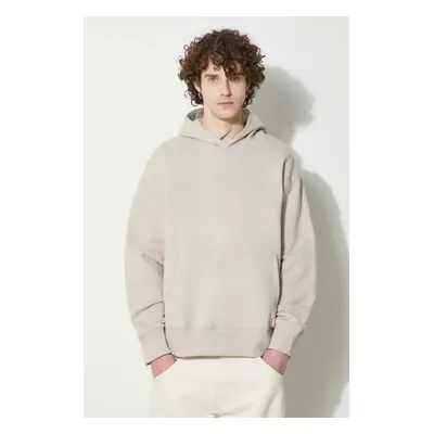 Bavlněná mikina adidas Originals Adicolor Contempo French Terry Hoodie pánská, béžová barva, s k