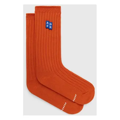 Ponožky Ader Error TRS Tag Socks pánské, oranžová barva, BMSGFYAC0301