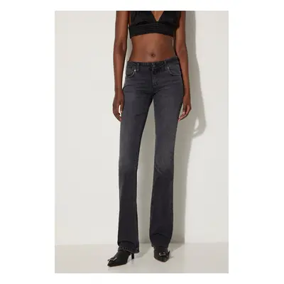 Džíny Fiorucci Faded Black Low Rise Bootcut Jeans dámské, high waist, W01FPDJE083DN02DN05