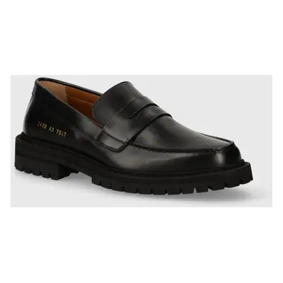 Kožené mokasíny Common Projects Loafer with Tread Sole pánské, černá barva, 2420