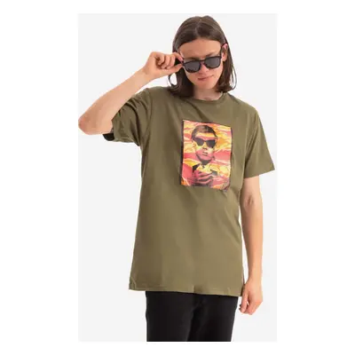 Bavlněné tričko Maharishi Warhol Polaroid Portrait T-Shirt OCJ zelená barva, s potiskem, 9711.OL