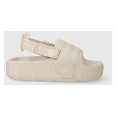 Sandály adidas Originals Adilette 22 XLG dámské, béžová barva, na platformě, IE5651