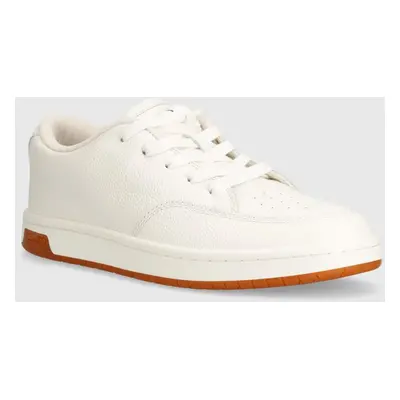 Kožené sneakers boty Kenzo Dome Low Top Sneakers bílá barva, FD65SN061L53.02