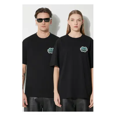 Bavlněné tričko Filling Pieces T-shirt Gowtu černá barva, s aplikací, 74433921861