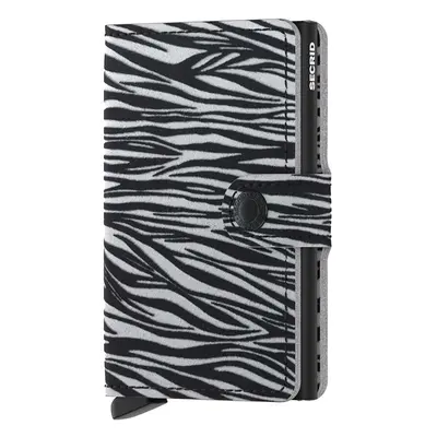 Kožená peněženka Secrid Miniwallet Zebra Light Grey šedá barva