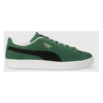 Semišové sneakers boty Puma Suede Classic XXI zelená barva, 374915