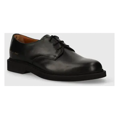 Kožené polobotky Common Projects Derby pánské, černá barva, 2418