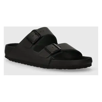 Kožené pantofle Birkenstock Arizona dámské, černá barva, 1026843