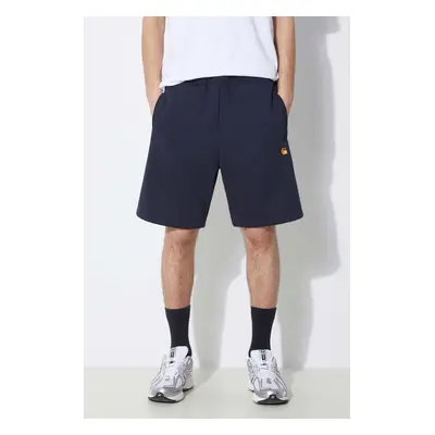 Kraťasy Carhartt WIP Chase Sweat Short pánské, tmavomodrá barva, I033669.00HXX