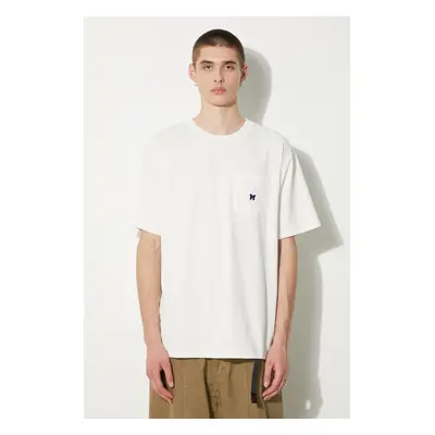 Tričko Needles S/S Crew Neck Tee bílá barva, OT262