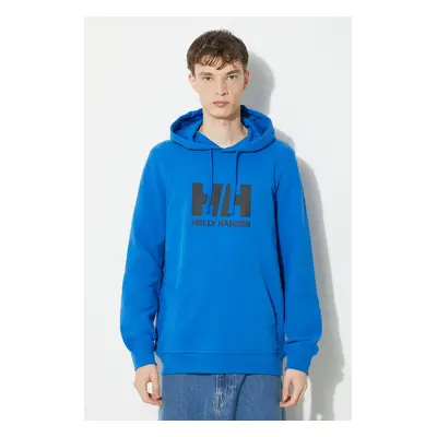 Bavlněná mikina Helly Hansen HH LOGO HOODIE pánská, s kapucí, s aplikací, 33977