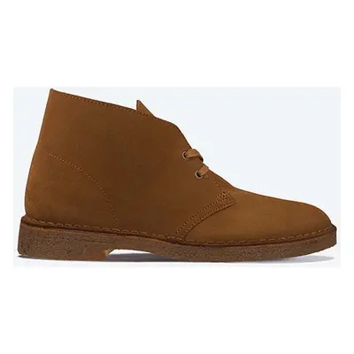 Semišové polobotky Clarks Originals Desert Boot pánské, hnědá barva, 26155481-BROWN