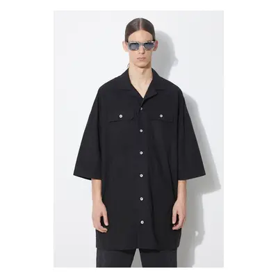 Bavlněná košile Rick Owens Magnum Tommy Shirt černá barva, relaxed, DU01D1290.P.09