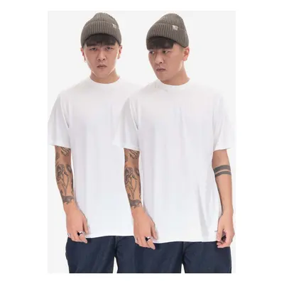 Bavlněné tričko Carhartt WIP 2-pack bílá barva, I029370.-WHITE/WHIT