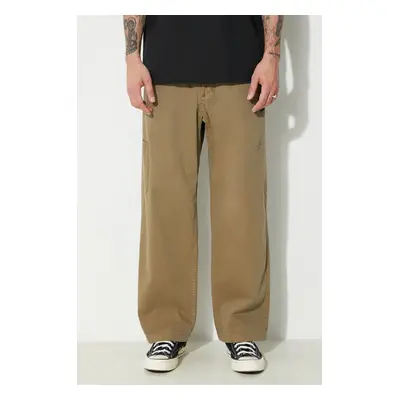 Bavlněné kalhoty Gramicci Rock Slide Pant zelená barva, jednoduché, G4SM.P087