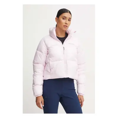 Bunda Columbia Puffect Colorblock dámská, růžová barva, zimní, 2088501