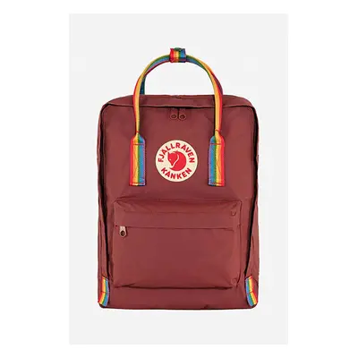 Batoh Fjallraven Kanken Rainbow červená barva, velký, s aplikací, F23620.326.907-326