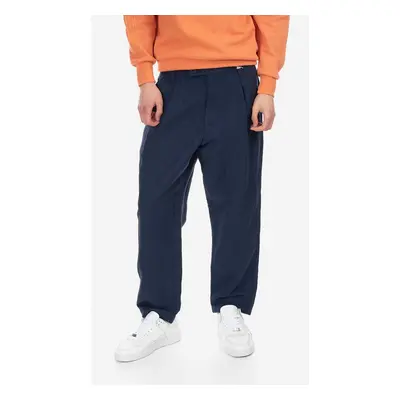 Plátěné kalhoty A.P.C. Pantalon Renato tmavomodrá barva, jednoduché, LIAEO-H08428 MARINE