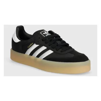 Kožené sneakers boty adidas Originals Sambae černá barva, ID0436