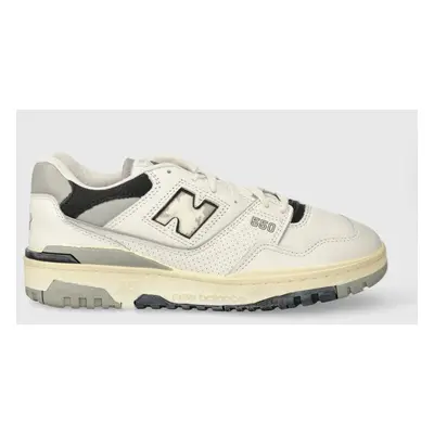 Kožené sneakers boty New Balance BB550VGB bílá barva, BB550VGB