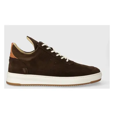 Semišové sneakers boty Filling Pieces Low Top Suede hnědá barva, 10123081933