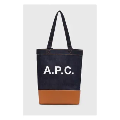 Taška A.P.C. tote axel hnědá barva, CODDP-M61444