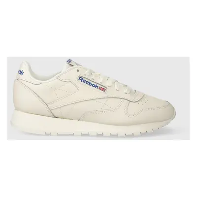 Kožené sneakers boty Reebok Classic CLASSIC LEATHER béžová barva