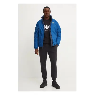 Oboustranná péřová bunda Helly Hansen HH REVERSIBLE DOWN pánská, tmavomodrá barva, 53890