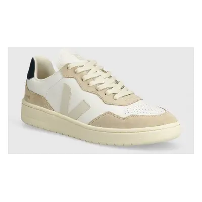 Kožené sneakers boty Veja V-90 béžová barva, VD2003461