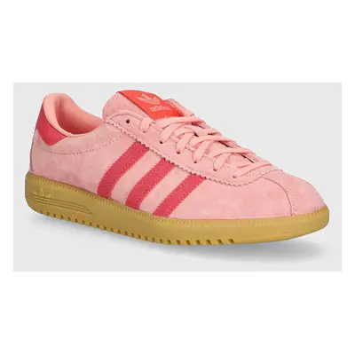 Semišové sneakers boty adidas Originals BRMD růžová barva, IH0302