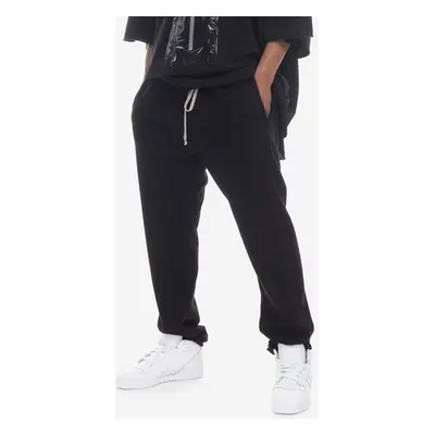 Bavlněné tepláky Rick Owens černá barva, DU01C6392.RIGET1.-black