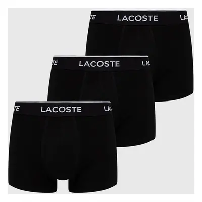 Boxerky Lacoste (3-pak) pánské, černá barva, 5H3389-NUA