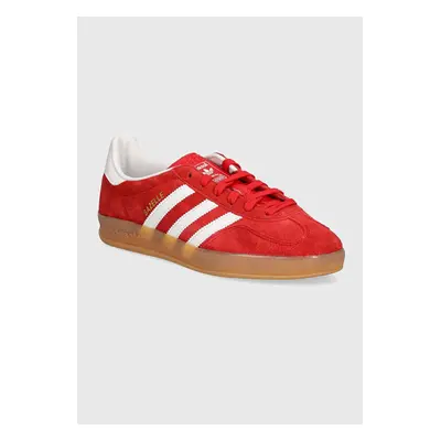 Semišové sneakers boty adidas Originals Gazelle Indoor červená barva, JI2063