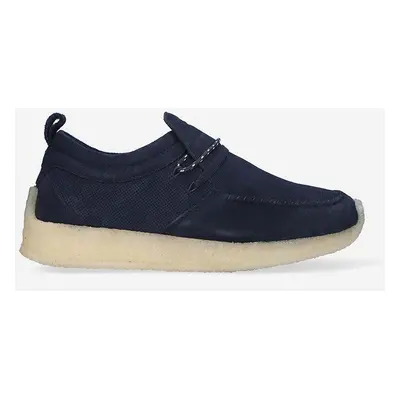 Semišové polobotky Clarks Originals x Ronnie Fieg Maycliffe pánské, tmavomodrá barva, 26170244