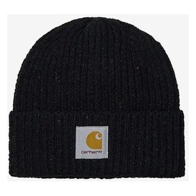 Čepice Carhartt WIP Anglistic Beanie černá barva, z husté pleteniny, I013193.0JEXX