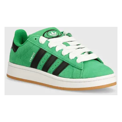 Semišové sneakers boty adidas Originals Campus 00s zelená barva, JH9095