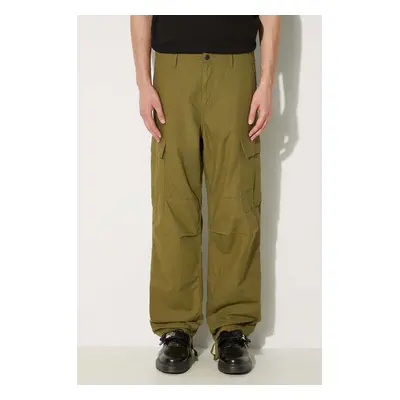 Bavlněné kalhoty Carhartt WIP Regular Cargo Pant zelená barva, ve střihu cargo, I032467.2BQ02