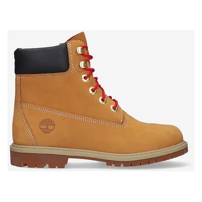 Semišové workery Timberland Heritage 6 In Waterproof hnědá barva, na plochém podpatku, A2G4R-BRO