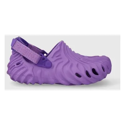 Dětské pantofle Crocs Salehe Bembury x The Pollex Clog fialová barva