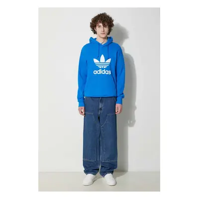 Bavlněná mikina adidas Originals Adicolor Classics Trefoil pánská, s kapucí, s potiskem, IM9410