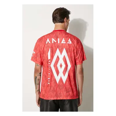 Tričko Aries Aries x Umbro Red Roses SS Football Jersey červená barva, s potiskem, UM60002.03