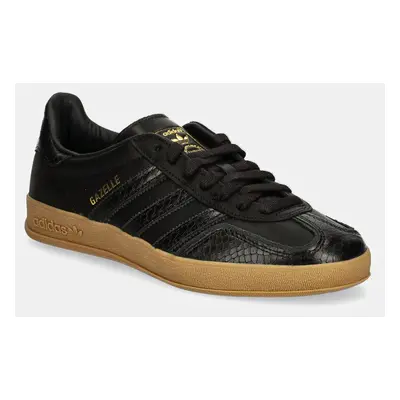 Kožené sneakers boty adidas Originals Gazelle Indoor černá barva, IF1978